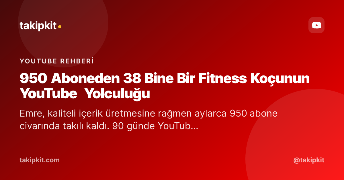 950 Aboneden 38 Bine Bir Fitness Koçunun YouTube Yolculuğu