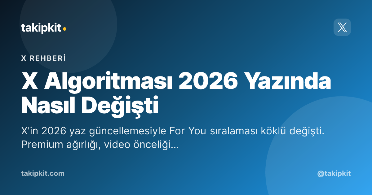 X Algoritması 2026 Yazında Nasıl Değişti